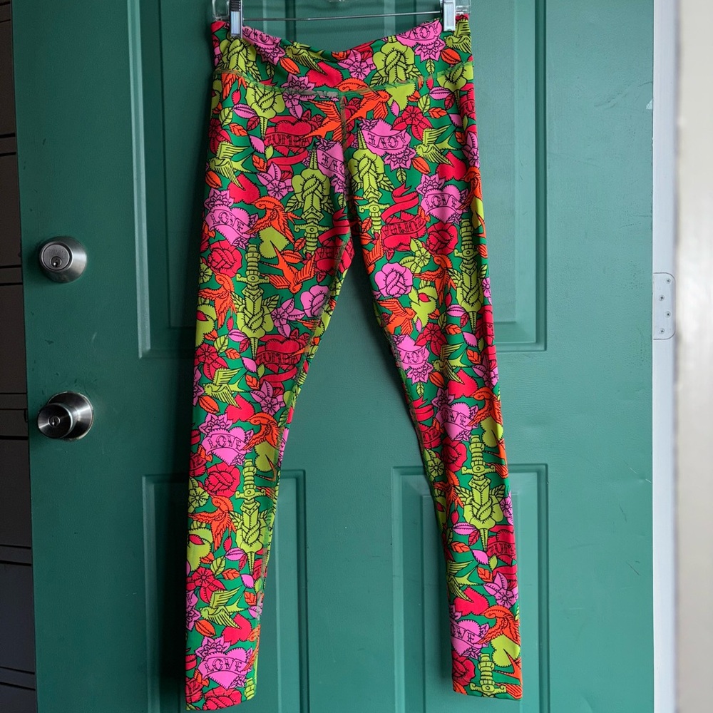 Zumba Love large Long Leggings - As Green As It Gets new without tags - Picture 3 of 11